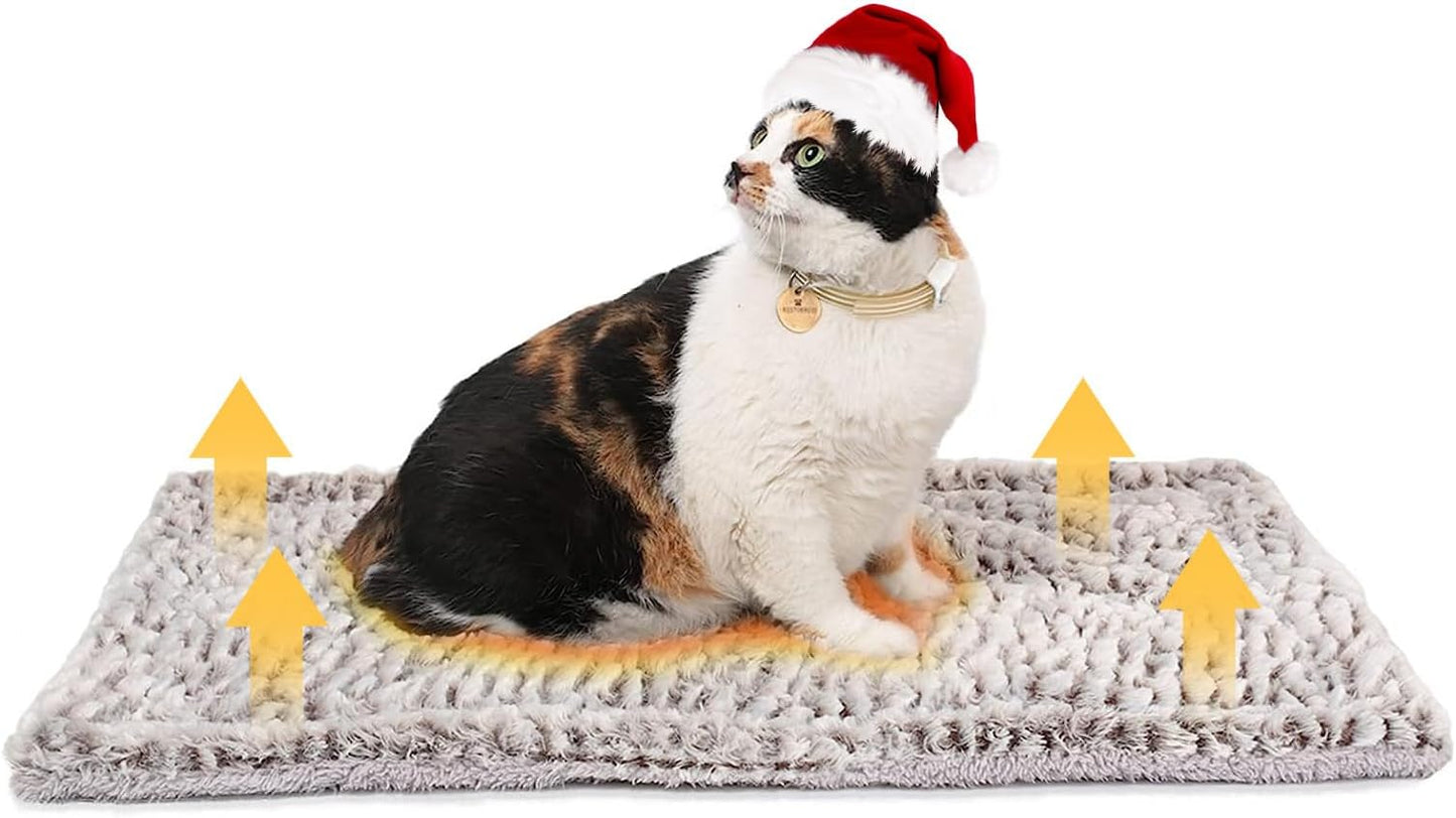 Self Heating Cat Pad Self Warming Bed 27.5" x 18.5" Thermal Heated Cat Mat Extra Warm Pet Mat for Outdoor and Indoor Large Kittens Small Puppy Pets