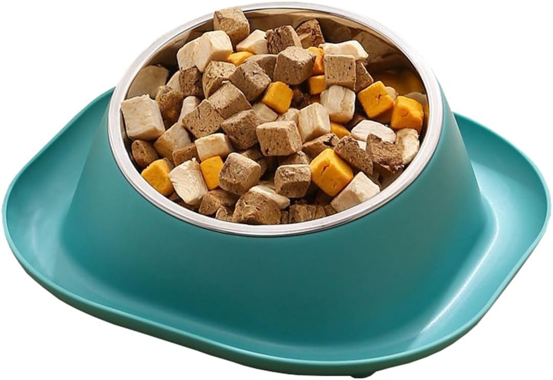 No Spill Cat Bowl Ant Proof Cat Dish for Kitten Pet Dog Small Animals Blue S