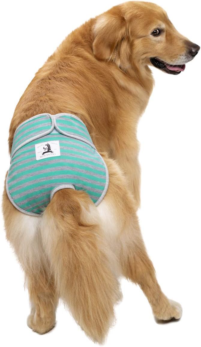 3 Pack Reusable Dog Diapers Female Large Medium Breed, Female Dog Diapers for Heat, Incontinence,Doggie Diapers for Female Dogs with Velcro Adjustable Waistline for Female Dog Washable Extra Large