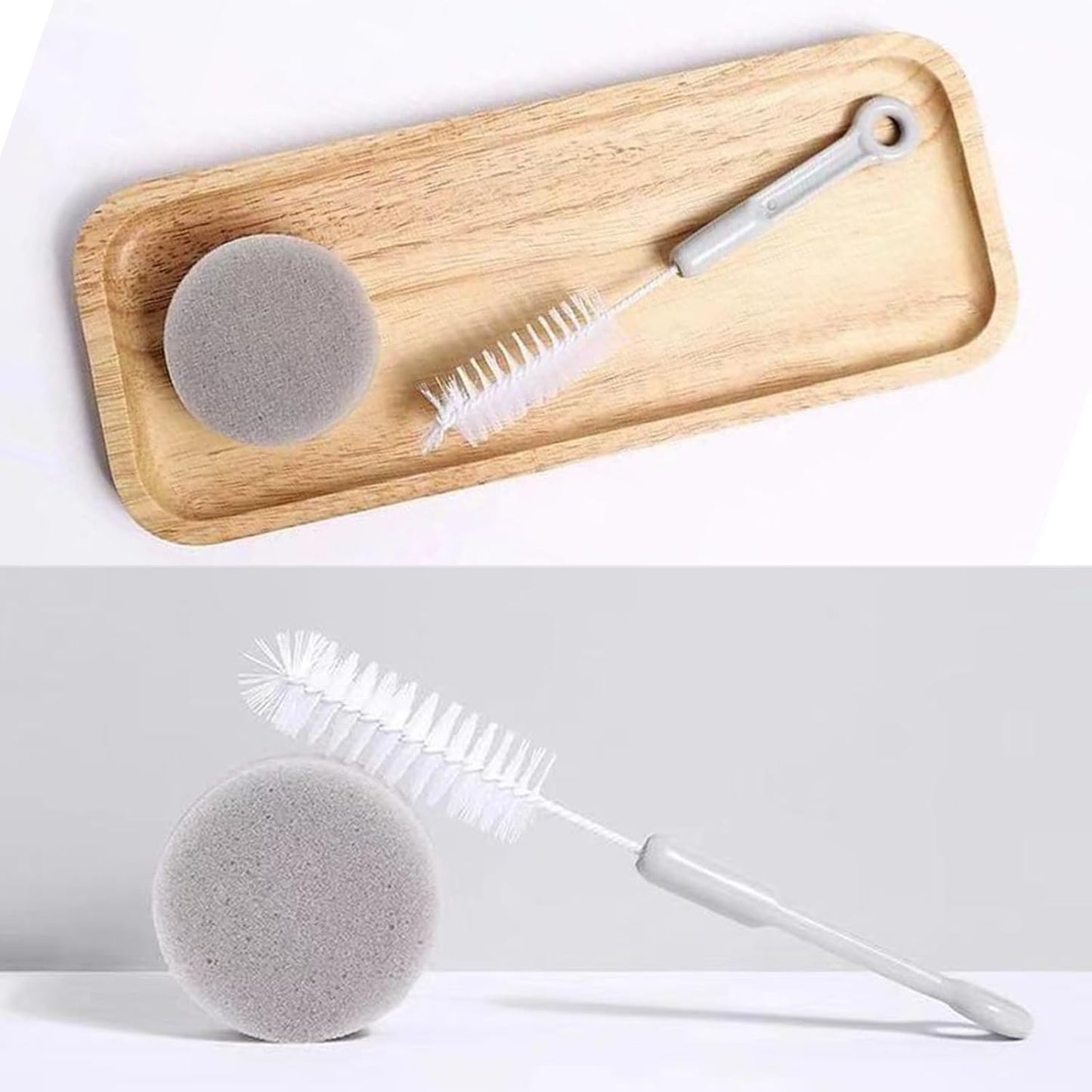 3 PCS Cat Water Fountain Cleaning Set Professional Cat Water Brush Pet Drinking Dispenser Cleaning Kit Cleaning Brushes Pet Fountain Cleaning Kit for Most Pet Water Dispensers(Brushes & Sponge)