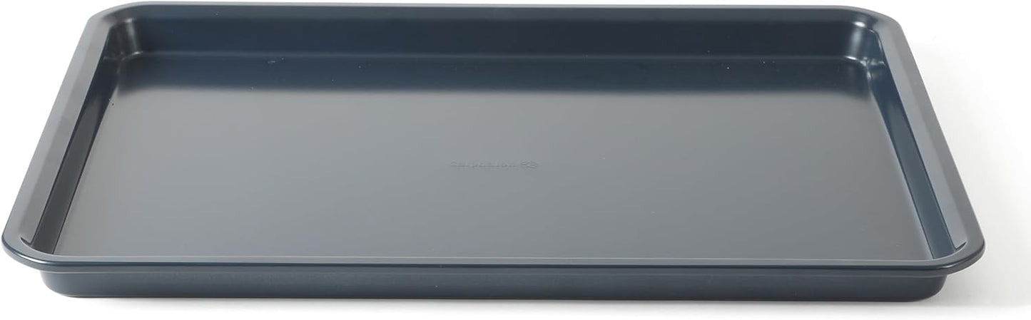Calphalon Legacy 10-Piece Nonstick Bakeware Set, PFA-Free Nonstick Coating, Oven Safe, Includes Sheet Pans, Muffin Pan, Round Cake Pans, Loaf Pan and Cooling Rack, Navy Blue