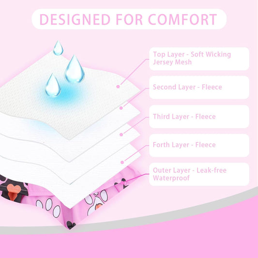 Cathy Doll 3 Pack Premium Reusable Washable Dog Diapers for Female Dogs in Heat Period Incontinence Puppy Training Highly Absorbent Leak-Proof Durable Pink (S)