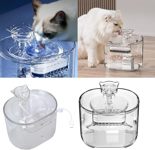 Cats Water Fountain Automatic Water Bowl Large Capacity Pet Water Dispenser Dogs Drinking Fountain for Small Cats Dogs