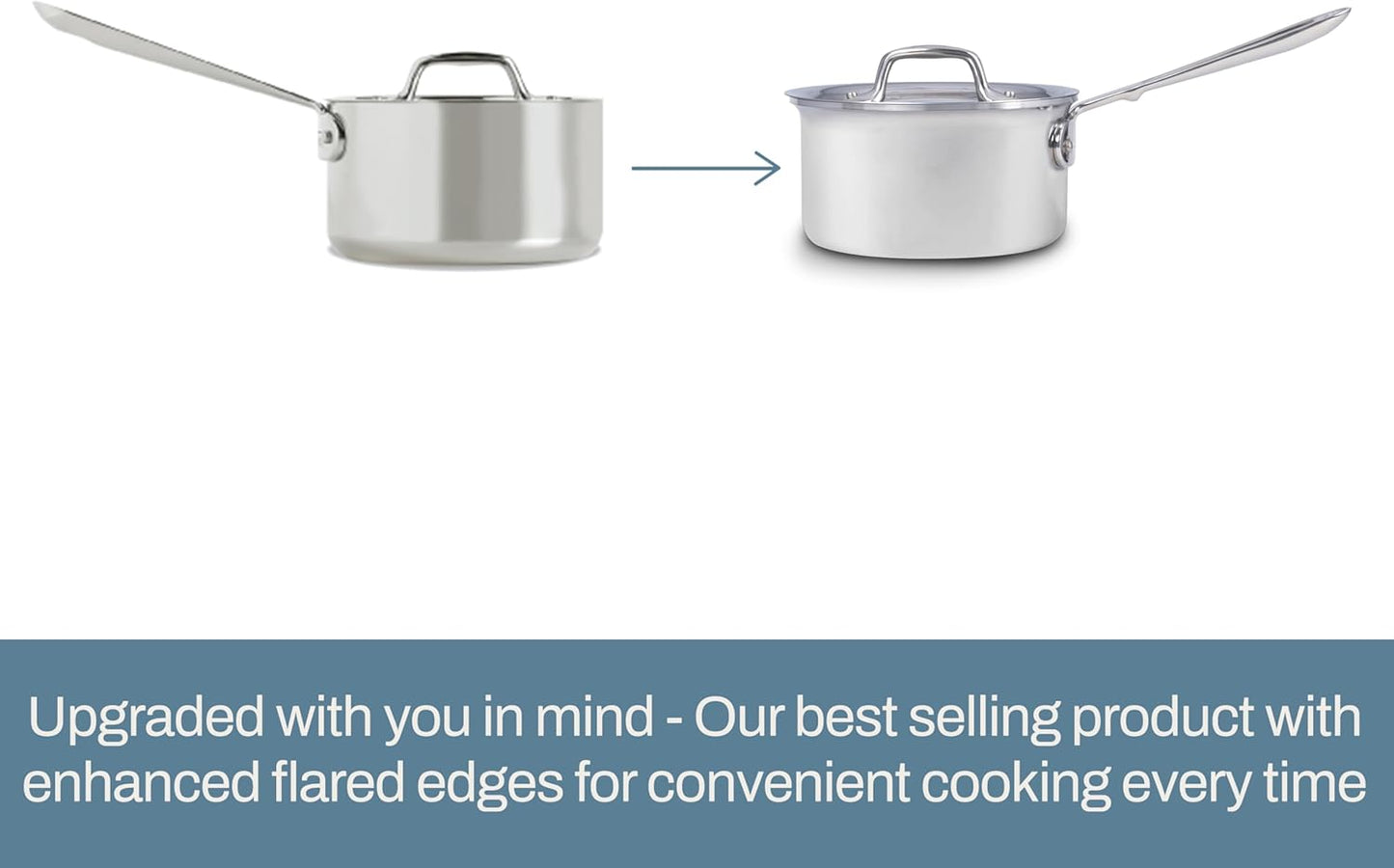 All-Clad D3 3-Ply Stainless Steel Sauce Pan with Lid 3 Quart, Induction, Oven Broiler Safe 600F, Multipurpose, Compatible w/ All Cooktops, For Restaurant or Home Kitchen, Pots & Pans, Cookware, Silver