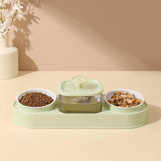 Elevating Cats Bowl Automatic Water Fountain Food AntiVomiting Dog Feeding Food Container for Small Dog Cats Automatic Pet Feeders