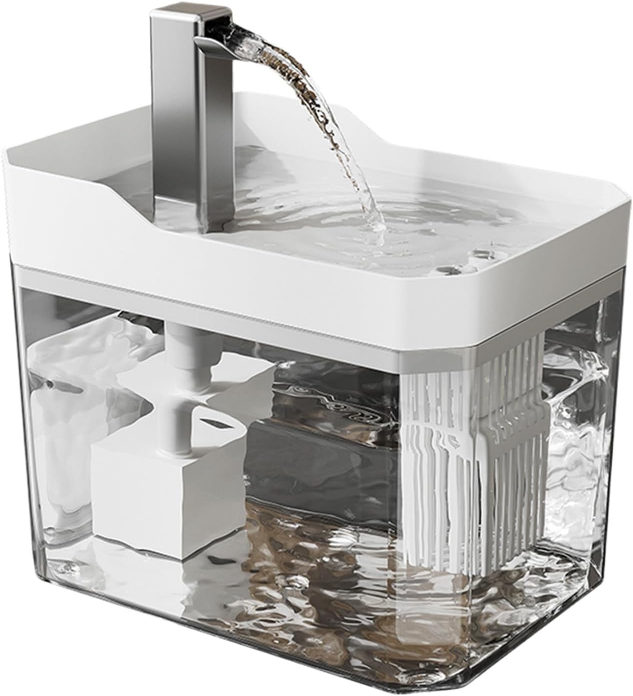 Pet Drinking Fountain 1.5L, Dynamic Easy-to-Clean Intelligent Sensing Waterer, Automatic Pet Water Feeder, Continuous Flow Hydration, for Dogs Cats Home Dorm Office Apartment Bedroom Living Room