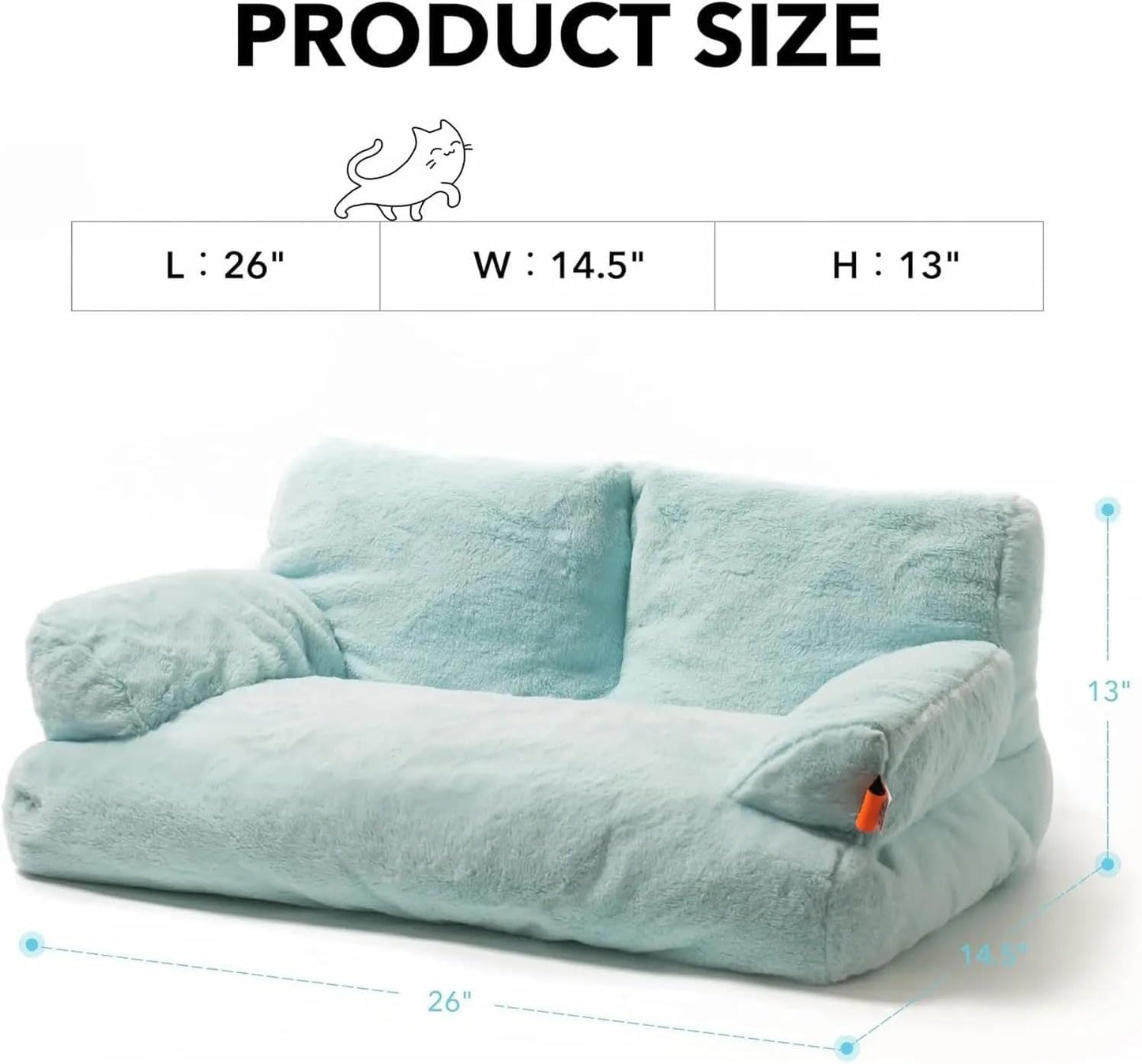 Washable Pet Sofa Bed for Small & Medium Cats and Dogs