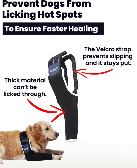 Dog Front Leg Sleeve, XLarge, Comfortable, Breathable Material, Adjustable Elastic Band, for Hot Spots, Wounds, Bandages