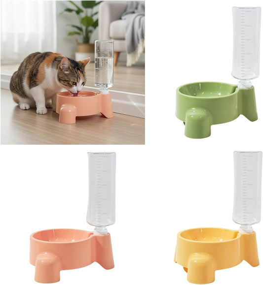 Dog Feeding Station Leak Water Fountains Detachable Bottle Anti Slip Base Design Bowl with and Food Detachable Food and Bowl