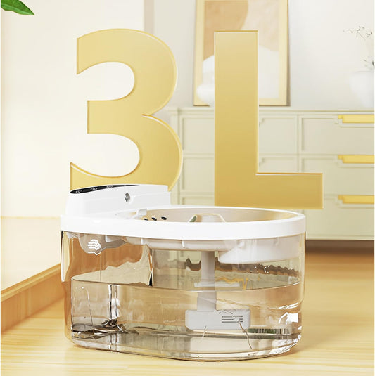 Wireless Water Fountain for Cats, 3L with Intelligent Motion Sensor | Drinker for Cat, Dog, Puppy – for Kittens, Puppies and Dogs, Hydration and Feeding, Indoor, Home, Living Room