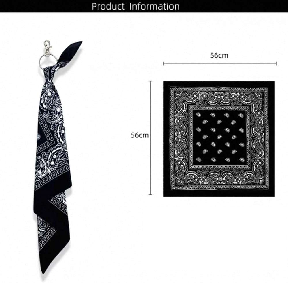 Punk Hip Hop Jean Pants Chain Belt Waist Chains Bandana Acrylic Keychain