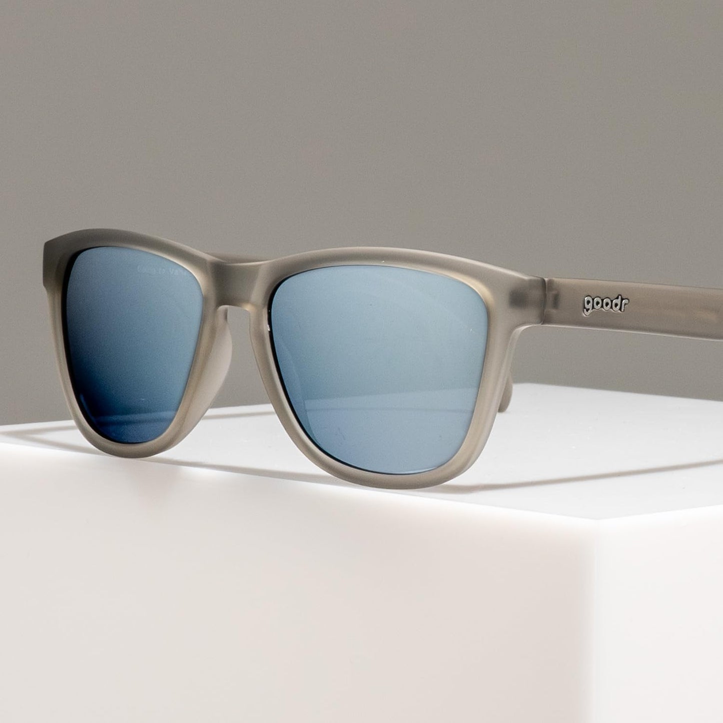 goodr Going to Valhalla...Witness! Polarized Sunglasses for Men & Women, Medium Sized (OG), Dark Gray Translucent Frames with Chrome Mirrored Reflective Lenses, UV400 Protection, No Slip
