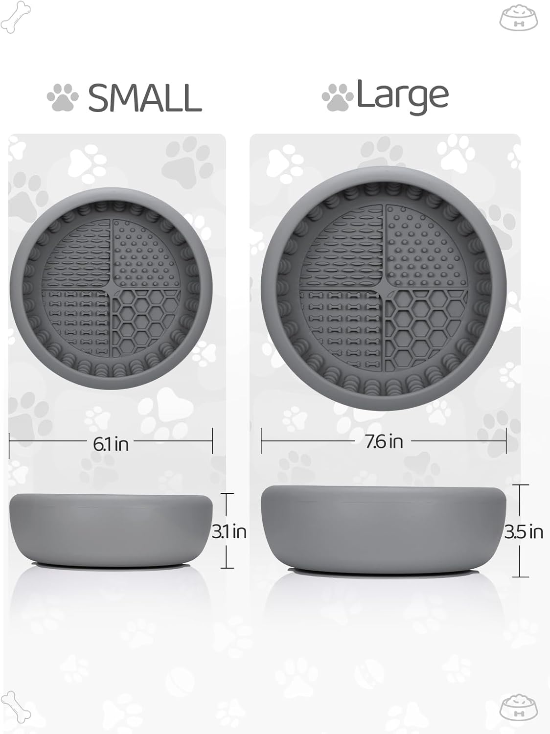 Dog Lick Bowl with Brush and Scraper, Anxiety Relief Lick Mat for Dogs, Non-Slip Freeze Licking Bowl Enrichment Puzzle Feeder for Distraction, BPA Free Silicone, Dishwasher Safe