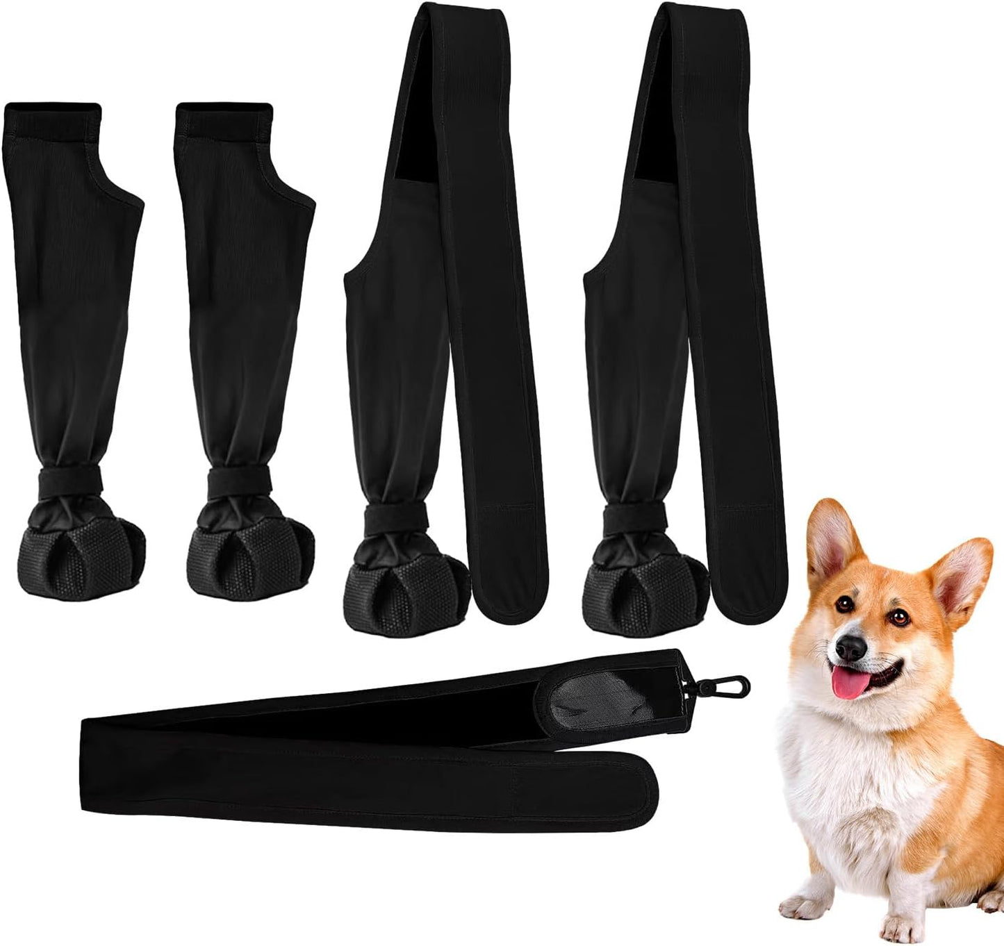 Dog Boot Leggings, Soft Waterproof Puppy Boots, Pet Clothing, Adjustable Booties for Dogs Paws, Dog Outdoor Winter Shoes for Small Medium Dogs