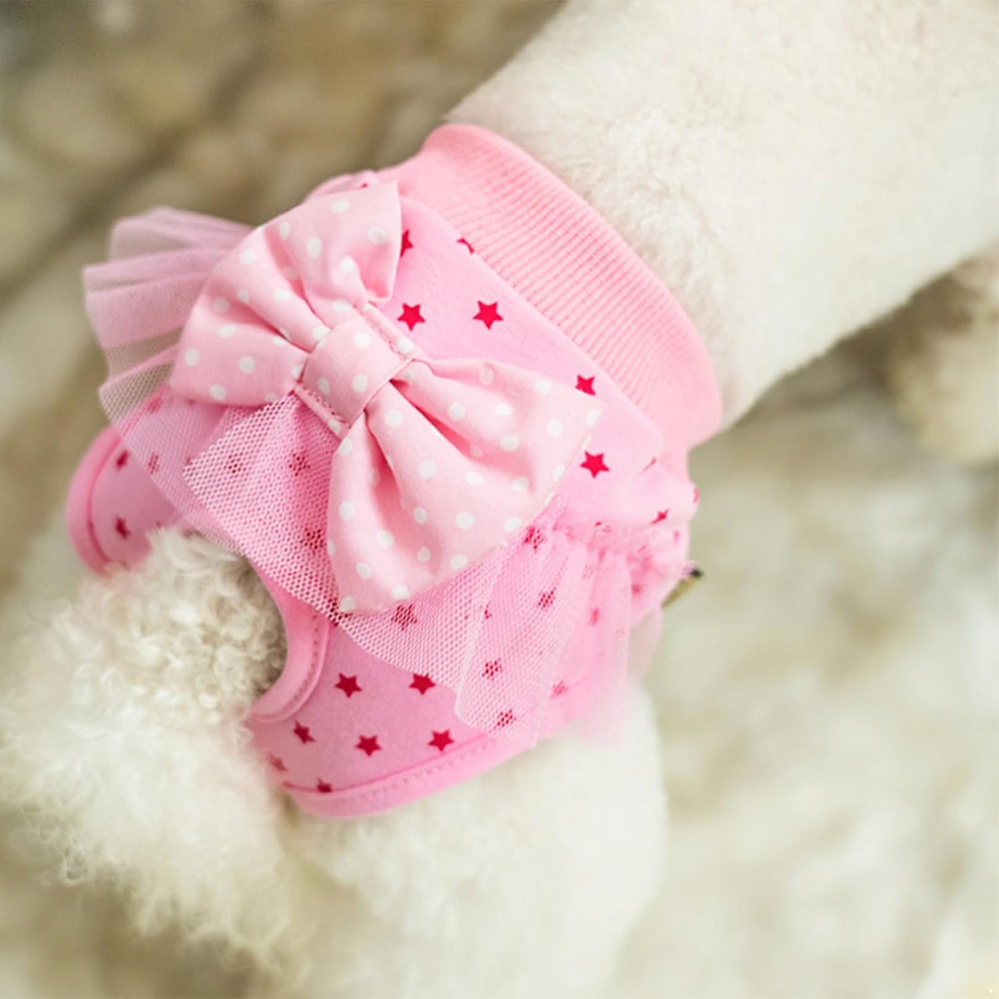 YiZYiF Cute Reusable Puppy Diapers for Female Dogs Washable Period Pants with Bowknot Breathable and Leak-Proof Nappies Pink Small