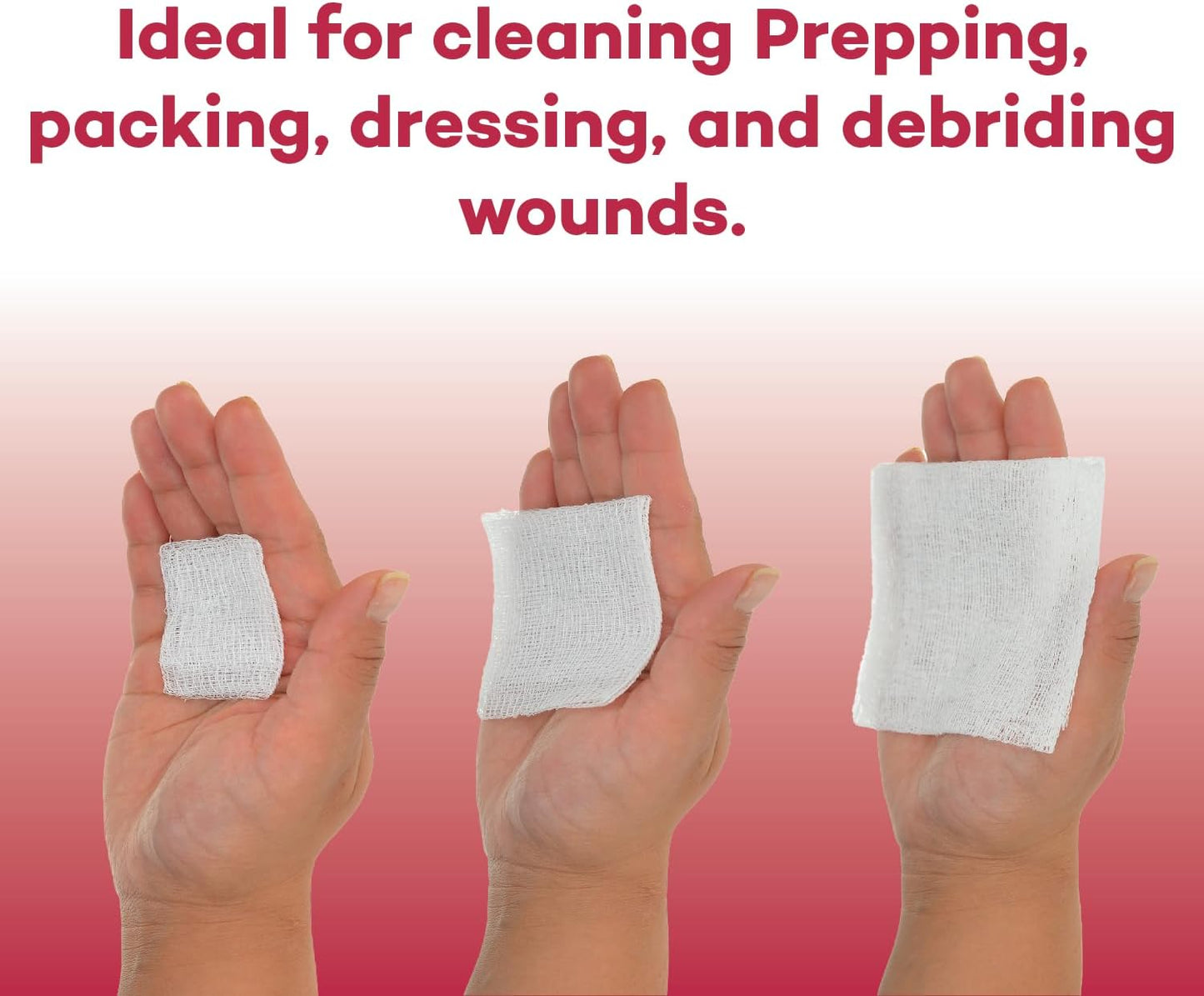 Dealmed 3’’ x 3’’ Sterile Gauze Pads (100 Count) Disposable and Individually Wrapped Medical Gauze Pads, Wound Care Product for First Aid Kit and Medical Facilities (Pack of 1)