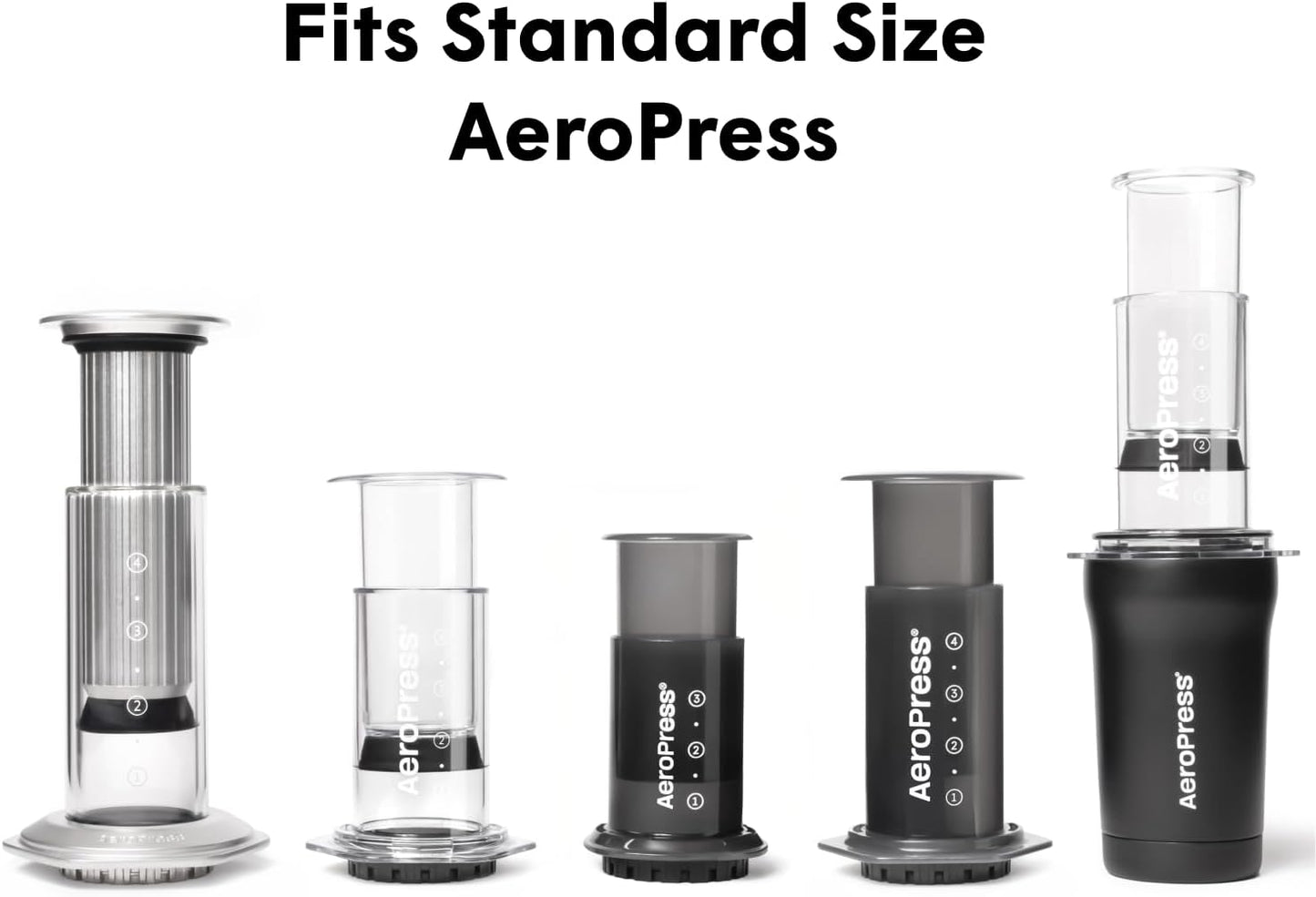 AeroPress Coffee Maker White Paper Micro-Filters, Compostable Coffee Filters Made From White, Chlorine-Free Paper, Fits Standard Size AeroPress Manual Coffee Makers, 350 Count