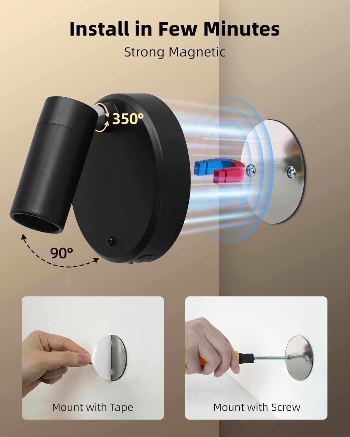 EZVALO Spotlights Indoor with Remote, 5500mAh Rechargeable Picture Lights, Wireless LED Uplighting with Timer&Dimmable, 3CCT, Display Lights for Plant Painting, Artwork, Accent Lighting (2Pack-Black)