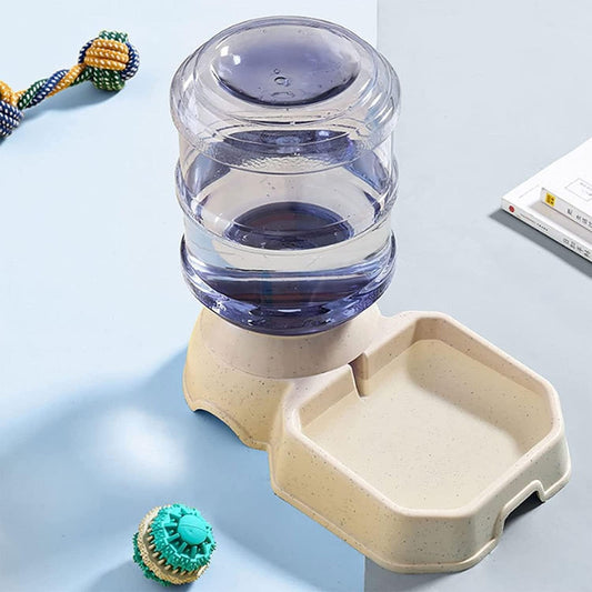 Water Dispenser 3.8L Big Capacity Automatic Dog Food Feeder Water Set Unplugged Fountain Dispenser Waterer Self Feeding Bowl for Small Large Pet Dog Cat Puppy cat Fountain (Size : Feeders) ( Water