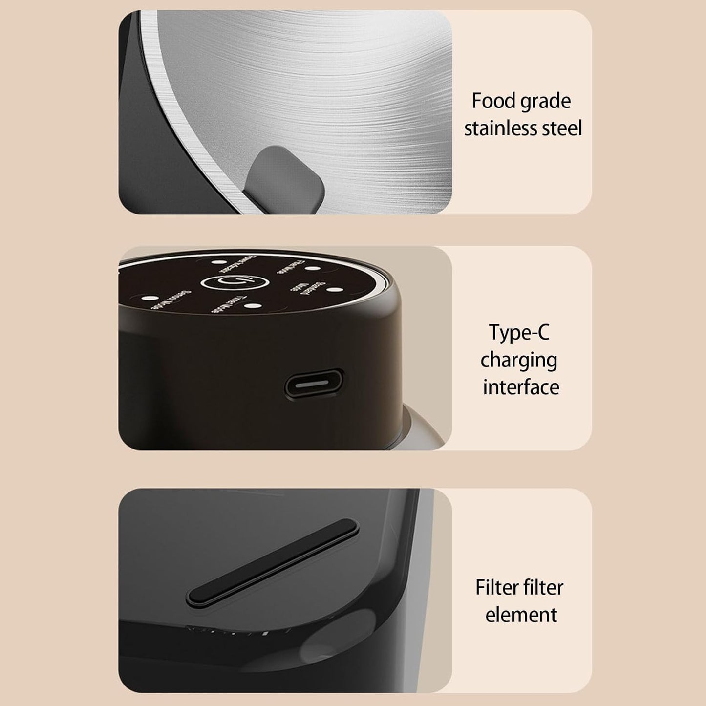 2.8L Automatic Circulating Pet Water Fountain with Stainless Steel Tray and Nonslip Base for Dog Everyday Watering Use Stainless Steel Pet Water Dispenser