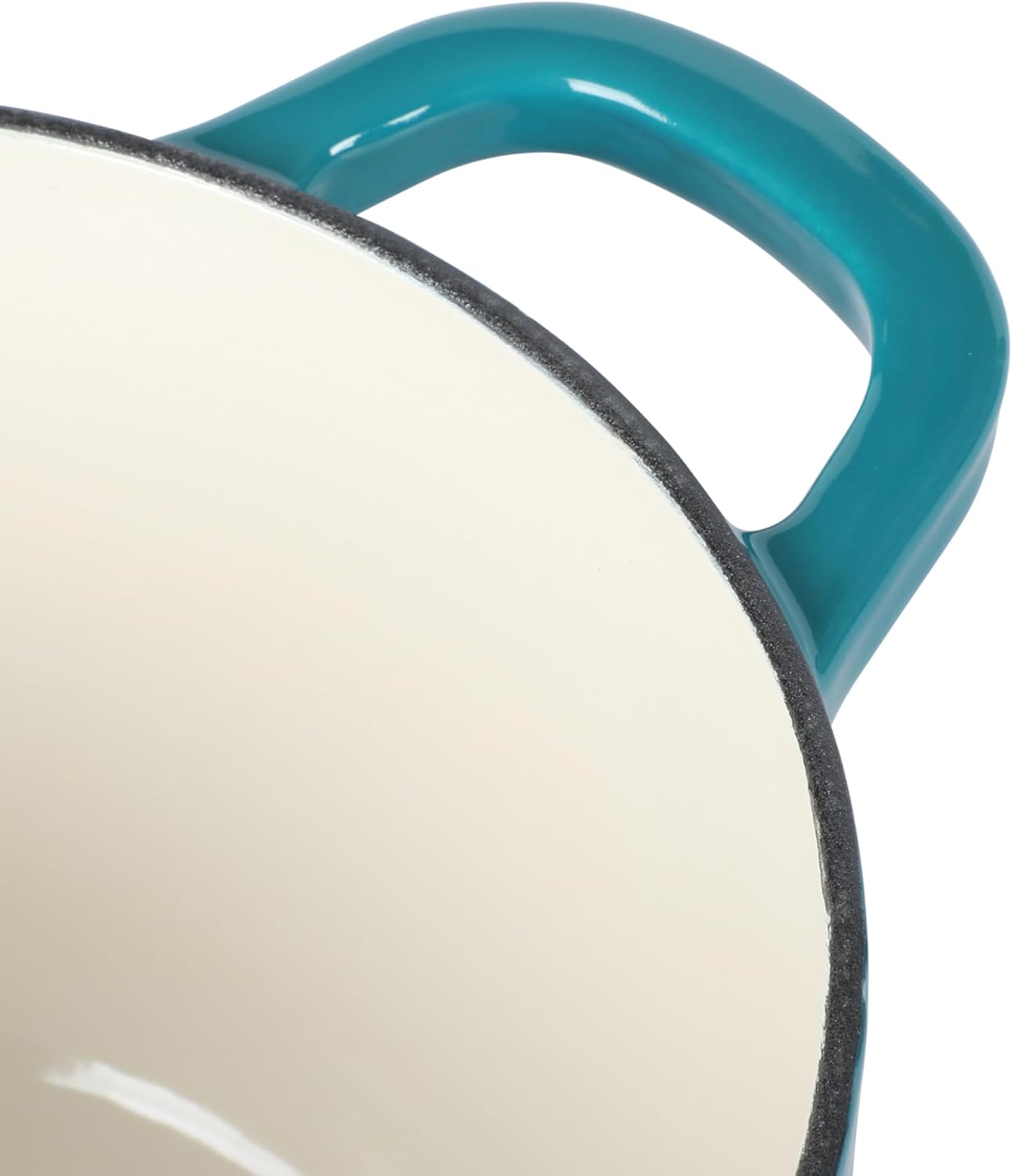 Crock-Pot 3-Quart Teal Ombre Enamel Cast Iron Saucepan with Lid – Durable Oven Safe Cookware