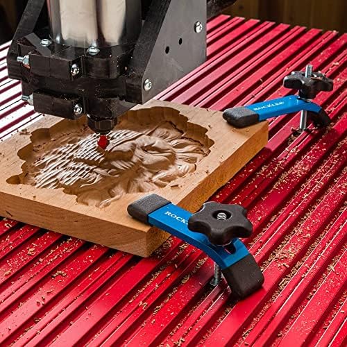 Rockler Hold Down Clamp, (5-1/2''L x 1-1/8'' W) - Drill Press Clamp is for Workbenches, Jigs, or Machine Tables w/T Track Accessories – Clamps Ideal for Soft Woods, Pre-finished Panels, & More