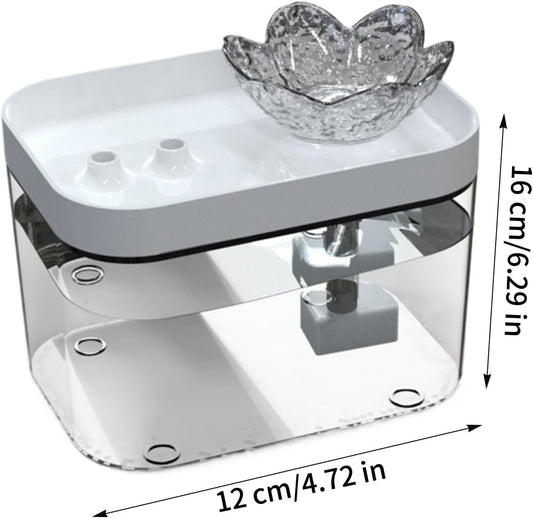 Automatic Cat Water Fountain, USB Rechargeable Filter Dispenser, Silent Pet Drinking Station for Cats, Kittens, Dogs, Indoor Home Use, Promotes Hydration, Easy Maintenance, Quiet