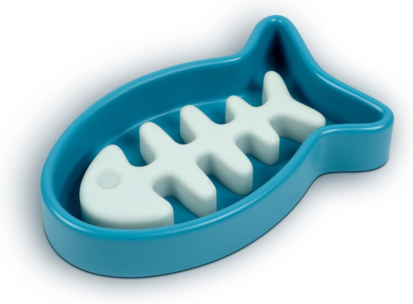 Genuine Fred Slow Food, Slow Feeder Cat Bowl, Fish