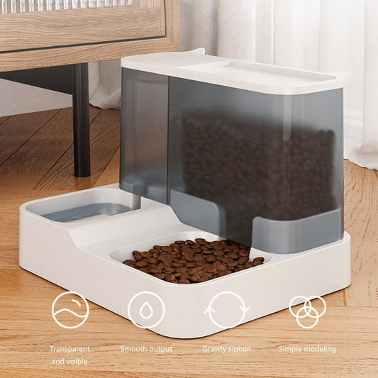 Practical Dog Water Food Bowl Water Dispenser for Pet Cat Lovely 2 in 1 Dog Feeder Food Container Bowl