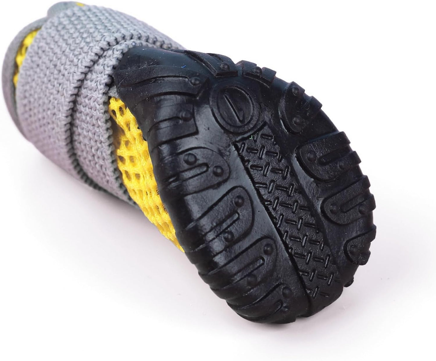 Dog Boots, Small Dog Shoes and Paw Protectors Summer Hot Pavement Anti-Slip Sole and Skid-Proof Mesh Breathable Nonslip Puppy Booties for Hardfloors Walking Running Hiking,Yellow,4#