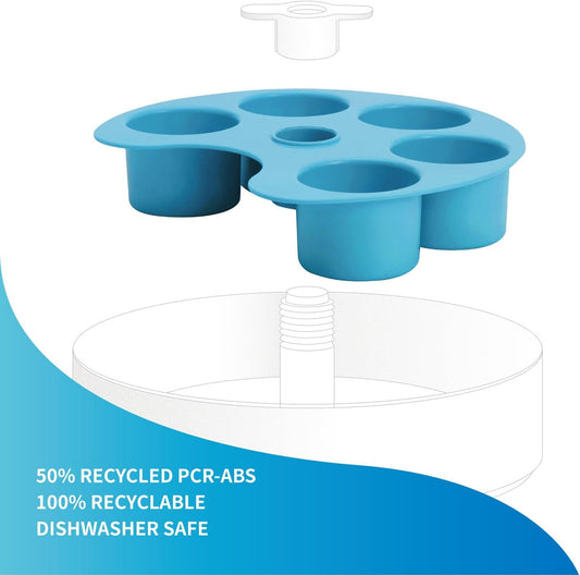 PetDreamHouse Spin Slow Feeder Bowl Insert for Dogs - Interactive Dog Food Puzzle Accessory for Slow Eating, Mental Enrichment, & Digestive Health, Palette