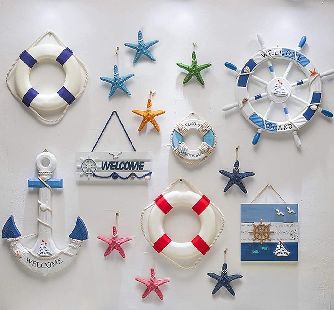 20 Inch / 50cm Pool Safety Life Preserver Throw Ring Buoy- Swim Foam Rings for Swimming Pool Wall Decoration with 98.4FT Water Floating Lifesaving Rope