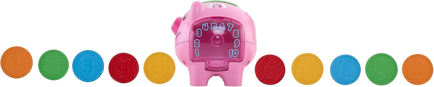 Fisher-Price Baby & Toddler Toy Laugh & Learn Smart Stages Piggy Bank with Educational Songs & Phrases for Infants Ages 6+ Months (Amazon Exclusive)