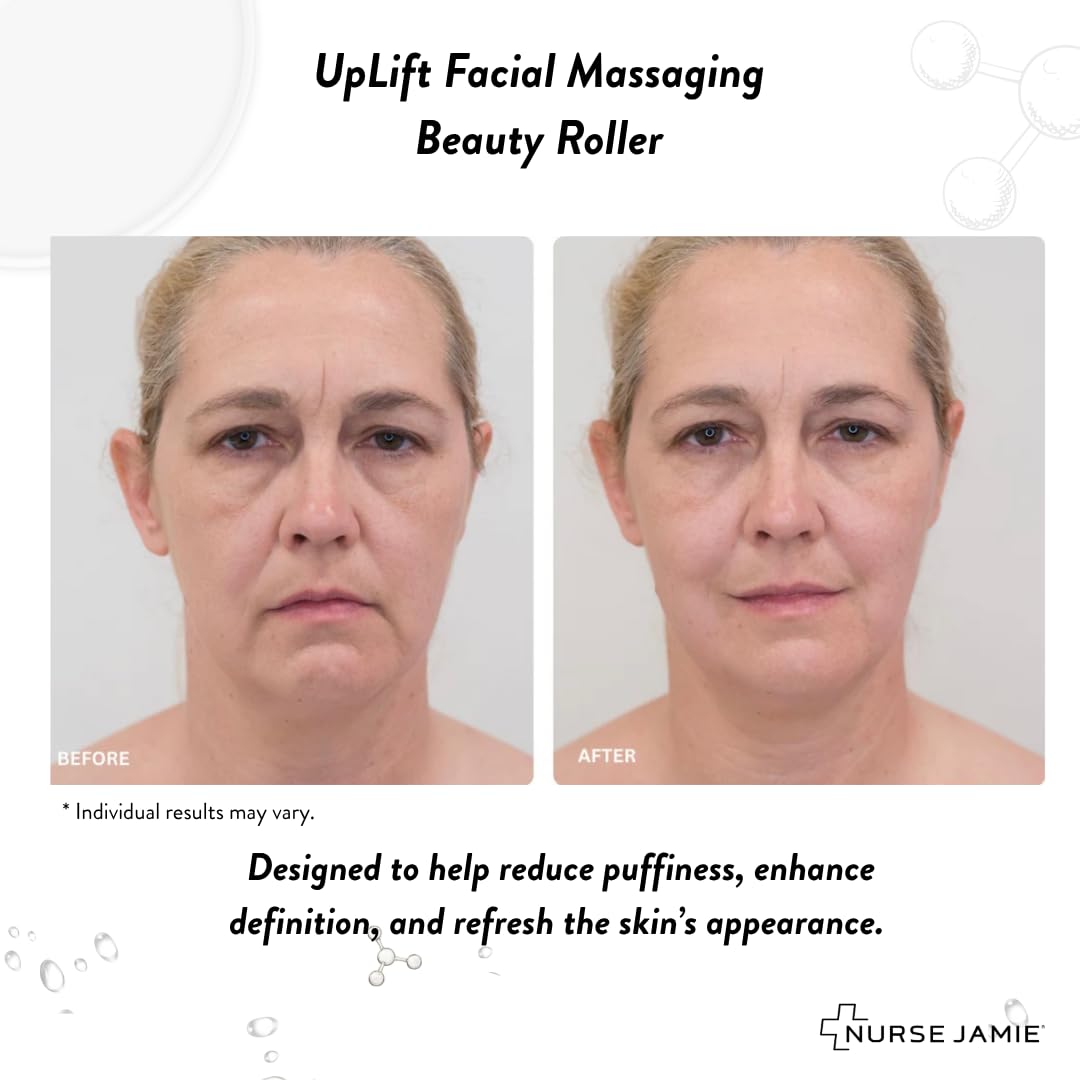 Nurse Jamie Uplift Facial Massaging Beauty Roller - Facial Massager with 24 Stones for Sculpting, Firming & Reducing Puffiness