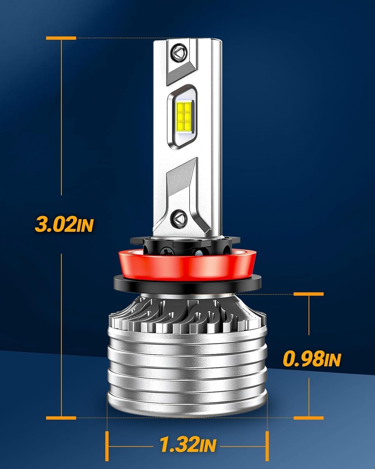 SEALIGHT H11/H8/H9 Fog Bulb, X4I 70,000LM Super Bright H11 Light Powersport, Cool White with Cooling Fan, Plug and Play, Pack of 2