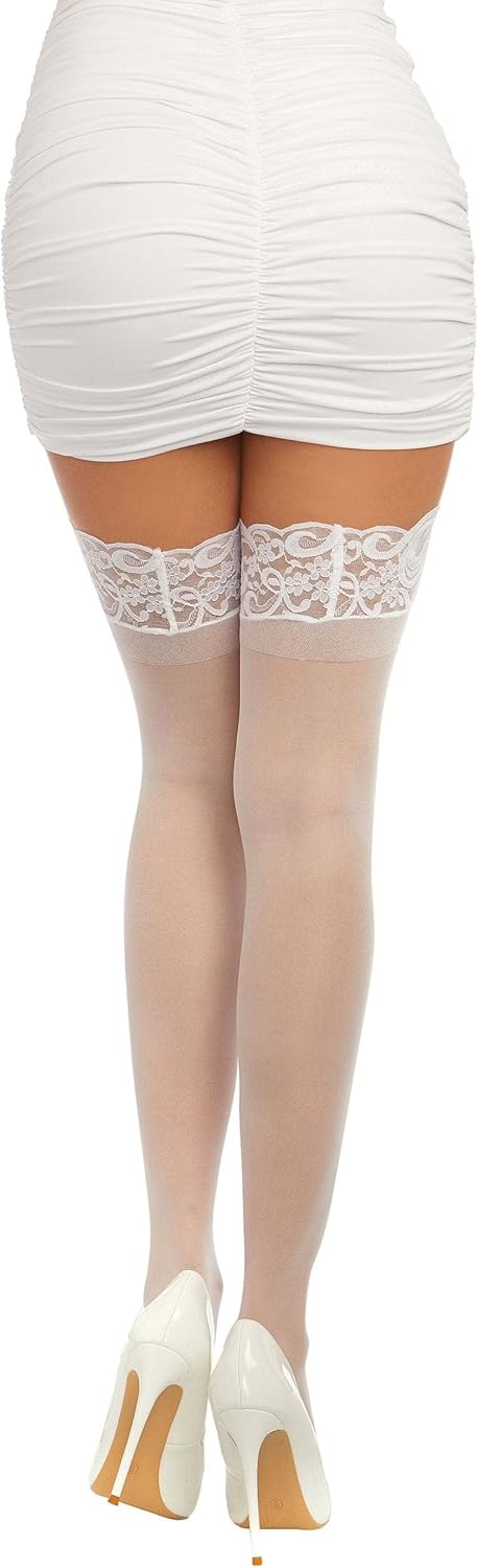 Dreamgirl Women's Sheer Thigh High Socks