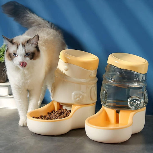 Dispenser Pet Feeder and Water Food Dispenser Automatic for Dogs Cats, Gravity Refill, 3.2L Unplugged Self Feeding for Small Large Pets cat Fountain (Size : Feeders) (Water dispensers)