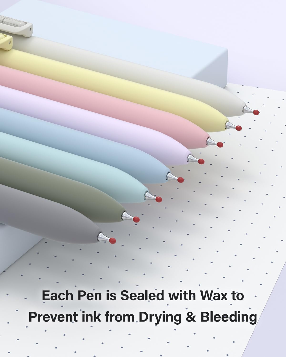 8Pcs Gel Pens - 0.5mm Black Ink Pens Fine Point Smooth Writing, Quick Drying Retractable Pen for Journaling, Cute School & Office Supplies