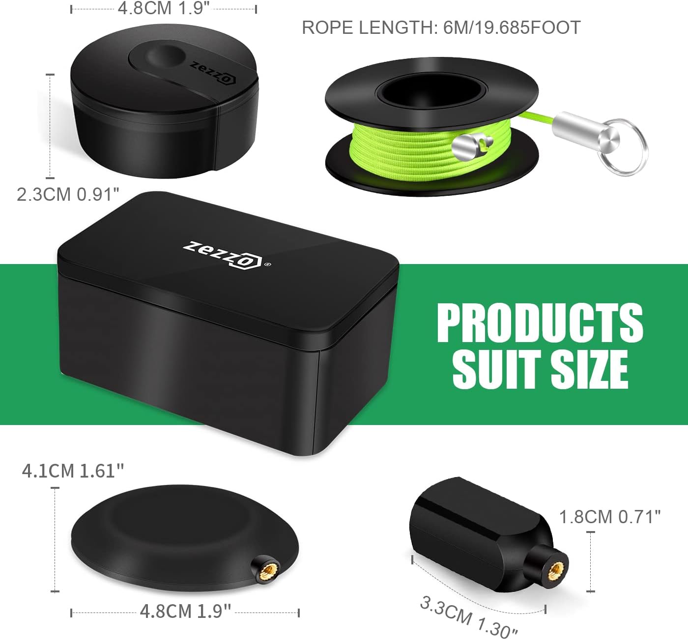 Zezzo Magnetic Wiremag Puller,Wire Puller Tool,Fish Tape Wire Pulling System,Wire Cable Wire Fishing Tools Coaxial Electrical Fish Tape Pull Push Kit Behind Indoor Home Office Outdoor Garden Walls