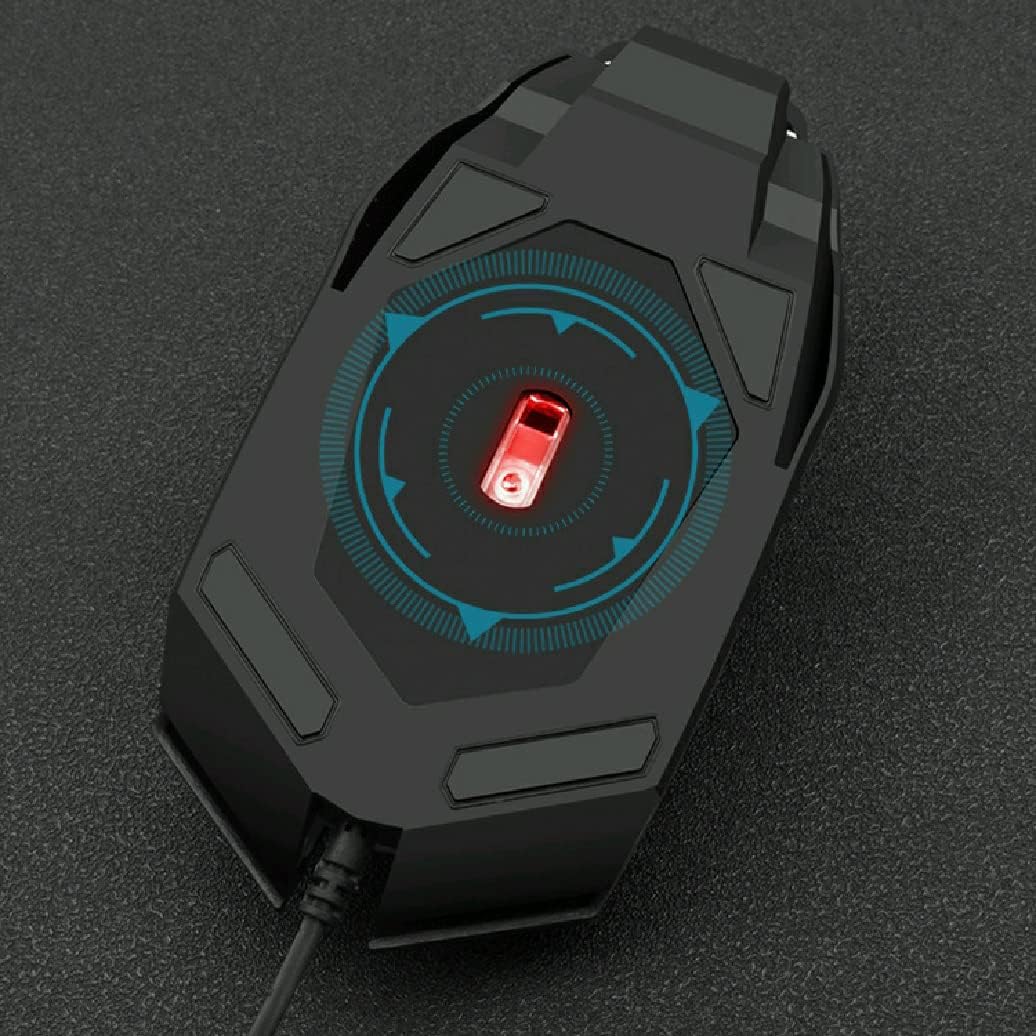 Guiheng Wired Gaming Mouse, Optical USB Mice for Laptop/Desktop, 800 to 1600 and RGB Light, Ergonomic with 4 Programmable Buttons for Computer Windows 7/8/10/XP Vista Linux Chromebook PC
