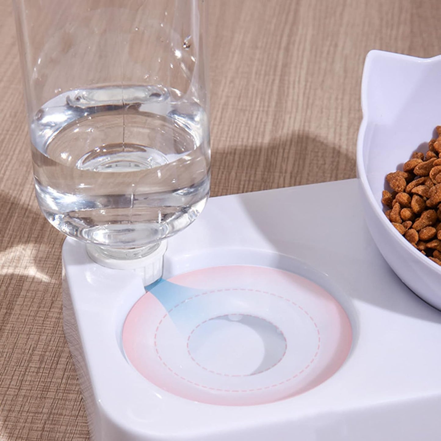 Pet Feeder and Waterer Pet Bowl Automatic Feeder with Water Fountain Dog Food Food Water Bowl