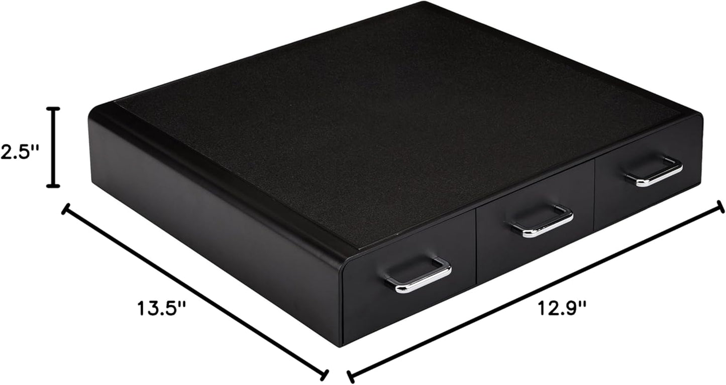 Amazon Basics K-Cup Compatible Coffee Pod Storage Drawer, 3 Easy-Open Drawers, 36 Pod Capacity, Black