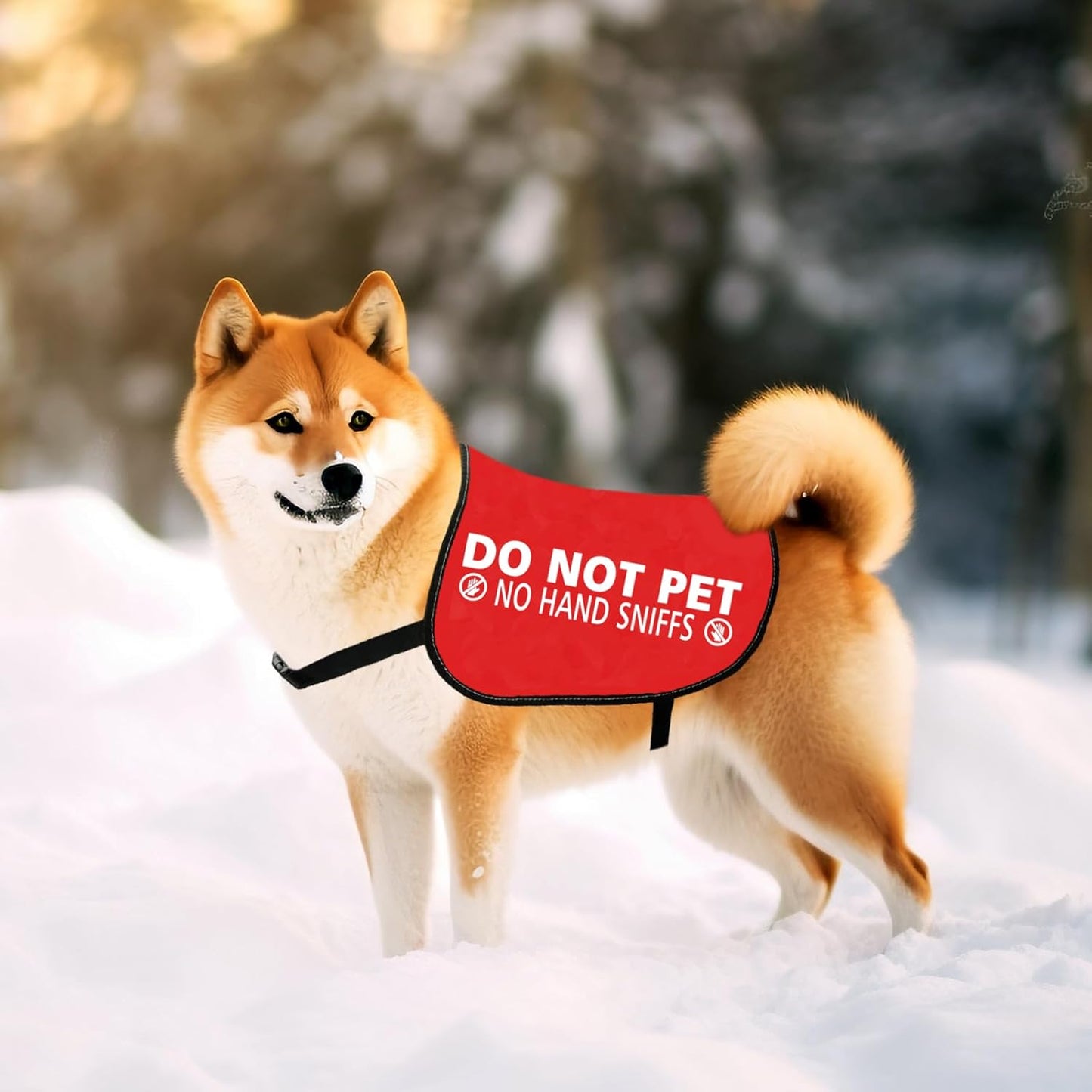 JXGZSO Nervous Anxious Dog Slogan Warning Vest Do Not Pet No Hand Sniffs Dog Jacket Vest (No Hand Sniffs L)