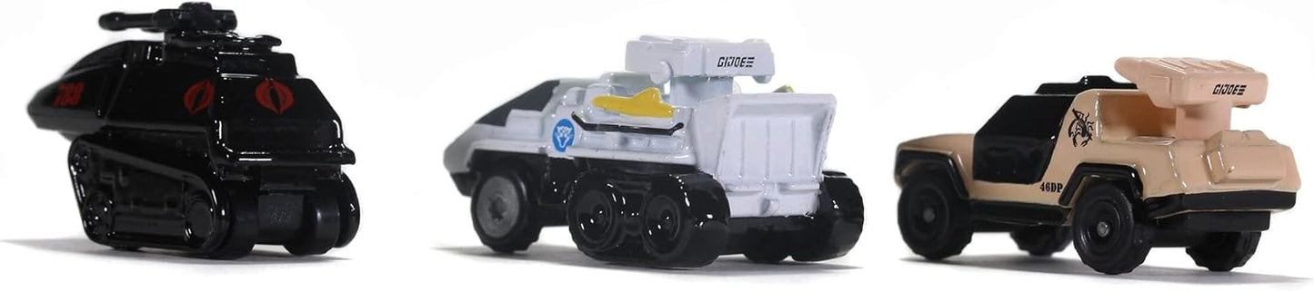 Jada Toys GI Joe 1.65" Nano 3-Pack Die-cast Cars, Toys for Kids and Adults (32083)