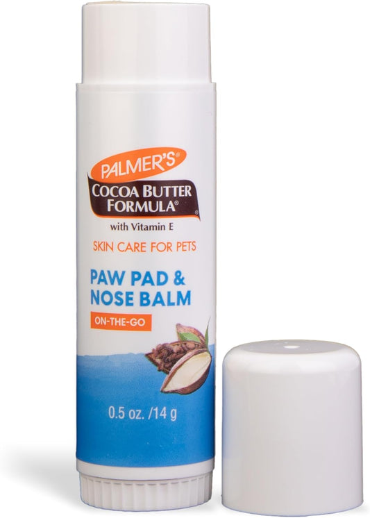 Palmer's Cocoa Butter Fragrance Free Intensive Paw Repair Swivel Stick for Dogs Cocoa Butter Paw Balm with Vitamin E, Peppermint Oil, and Shea Butter for Rough & Dry Pads for Dogs -0.5 oz