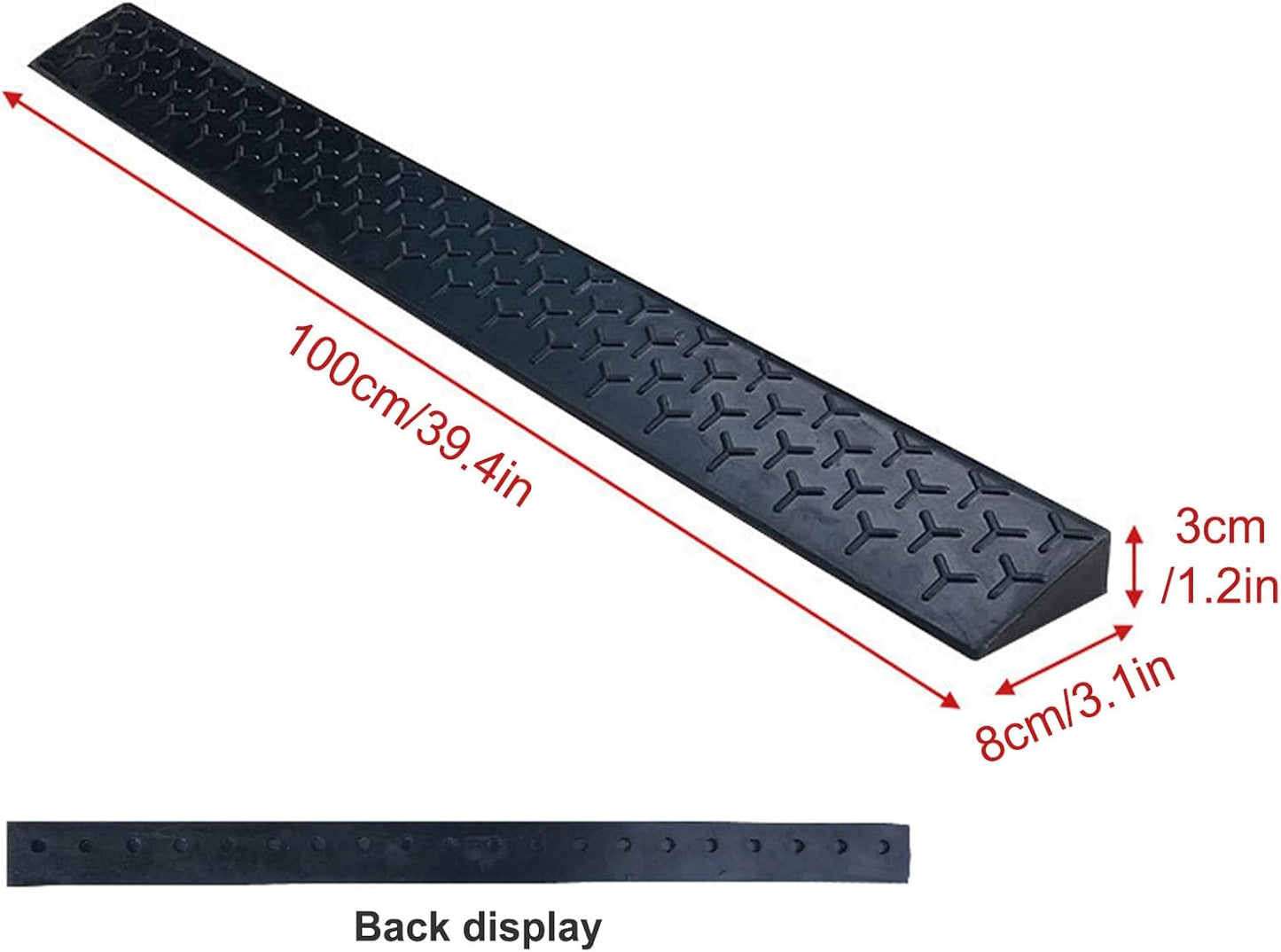 Garage Ramp Edge Solid Rubber Driveway Curb Ramps, 1 to 7 cm High Heavy Duty Threshold Ramp Loading Ramps Car Slop Ramps Heavy Duty Portable Drive Ramps for Driveway Vehicles Suv Truck Forkli
