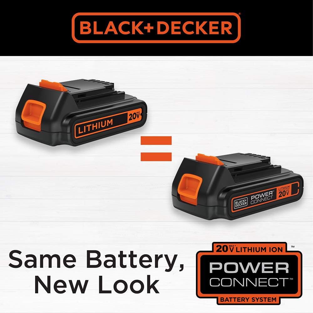 BLACK+DECKER 20V MAX* POWERCONNECT Cordless Drill Driver Kit with Drill Bit Set and Sockets, 100 pc. Tool Kit for Home, Battery and Charger Included ,Orange (BDC120VA100)