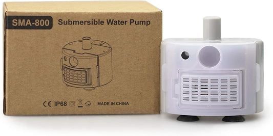 Replacement Pump for Cat Water Fountain Stainless Steel 108oz/3.2L Automatic Pet Fountain, Ultra Quiet Cat Fountain Pump with 5.9ft USB Cable+LED Light, SMA-800