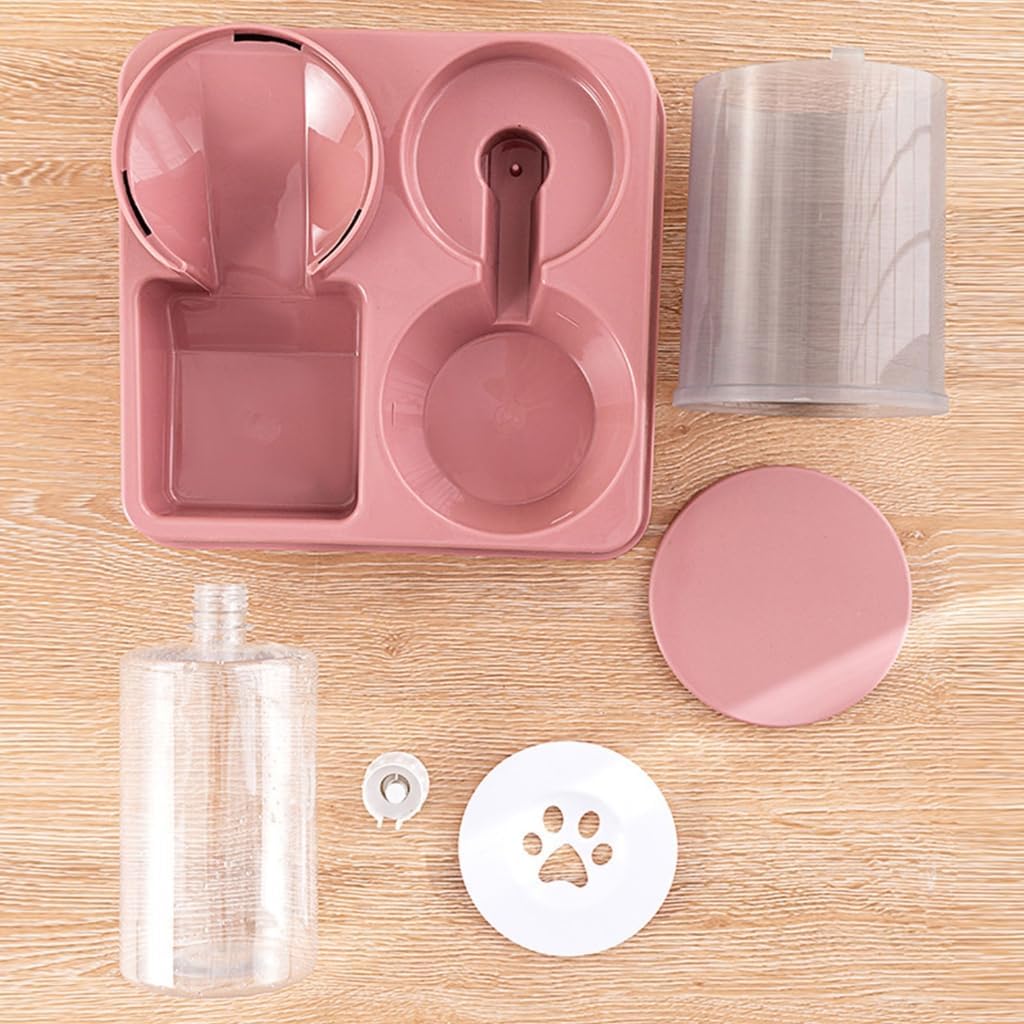 2 in 1 Automatic Dog Water Food Bowl Water Dispenser for Pet Cat Lovely Dog Feeder Raised Food Container Bowl