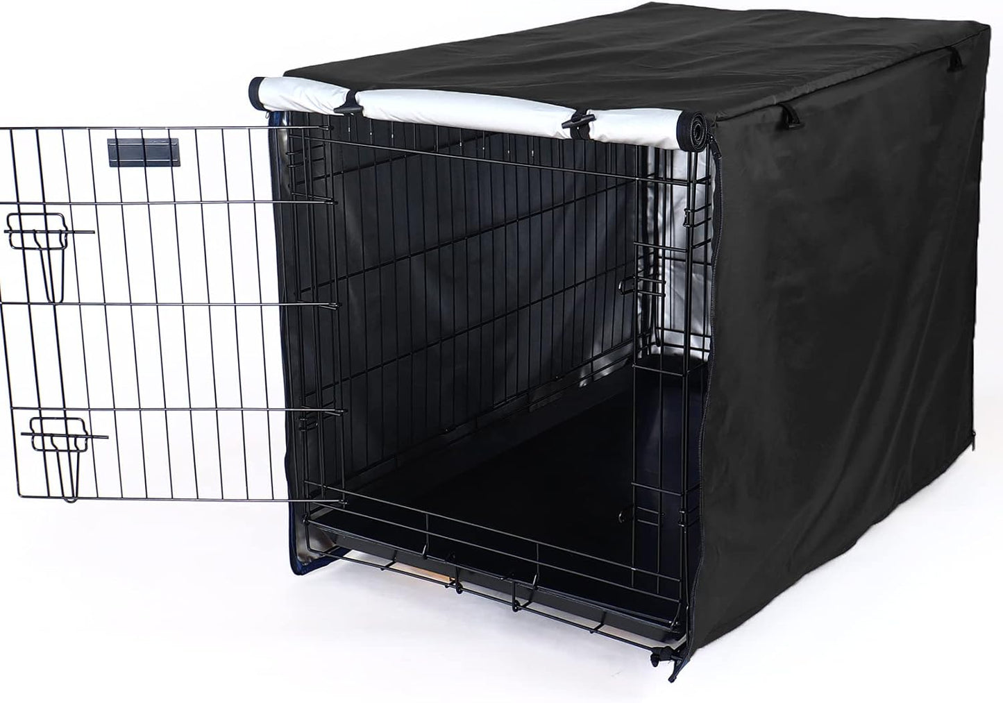 kefit Dog Crate Cover 36 inch, Kennel Cover for Wire Dog Cage, Black